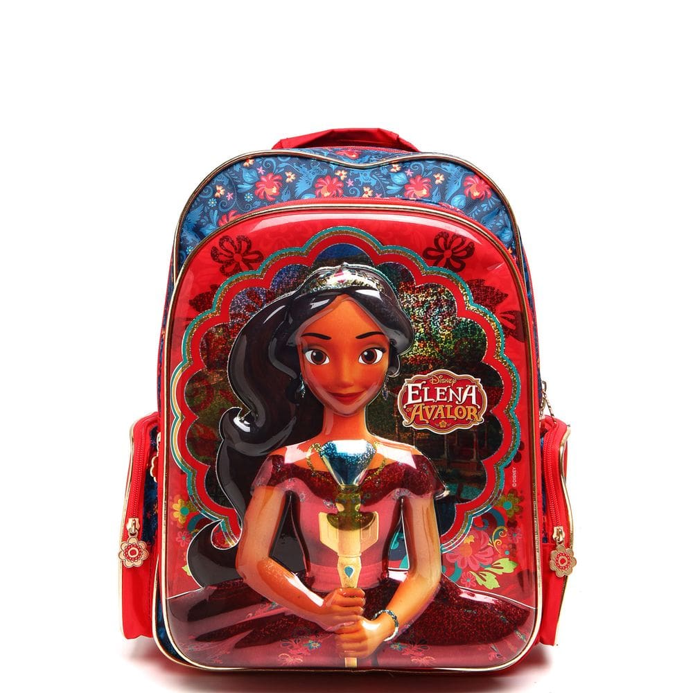 Mochila Elena De Avalor G Azul Vermelha Dmw 28x41x12cm