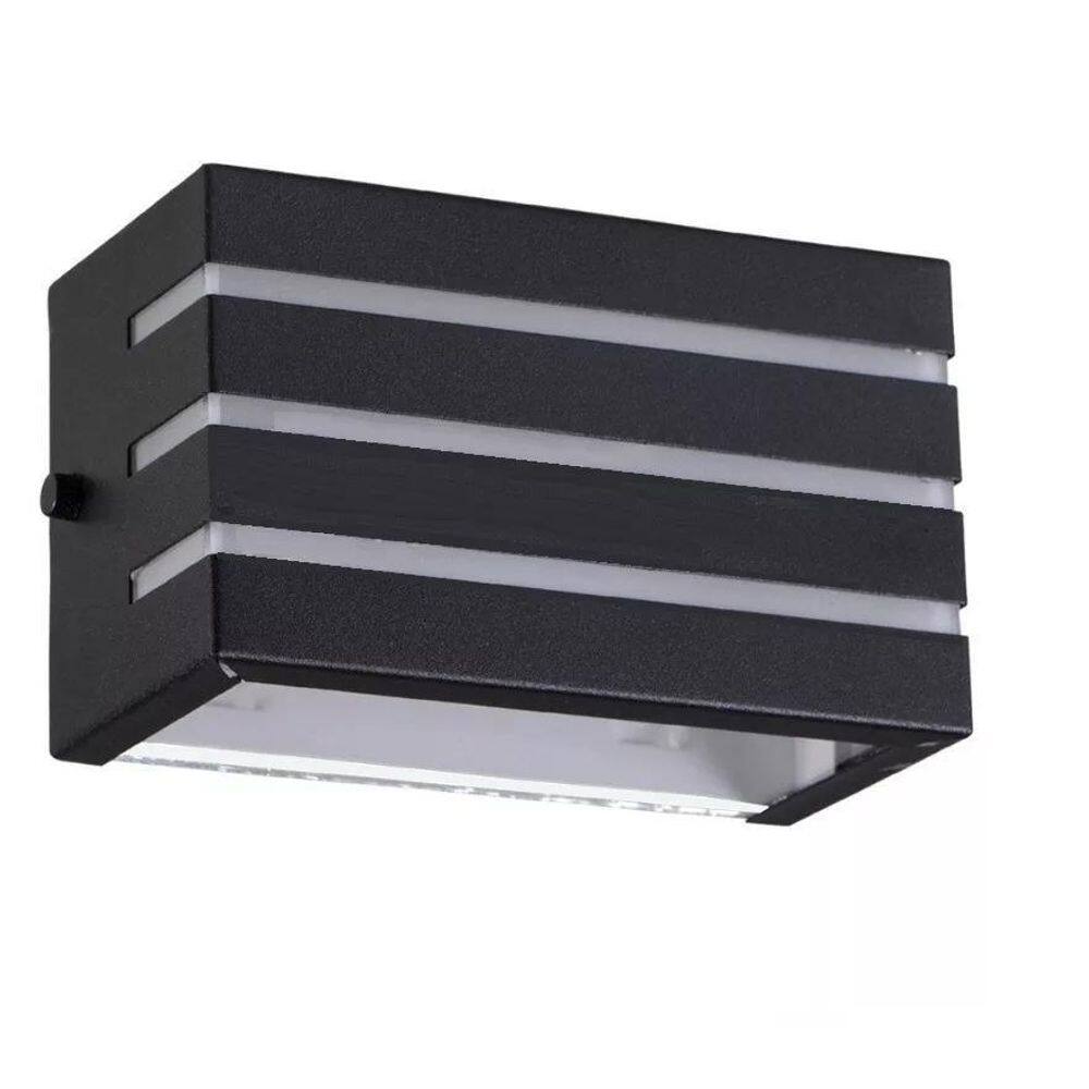 Arandela Frisada 2 Fachos Uso Externo Interno - Preto