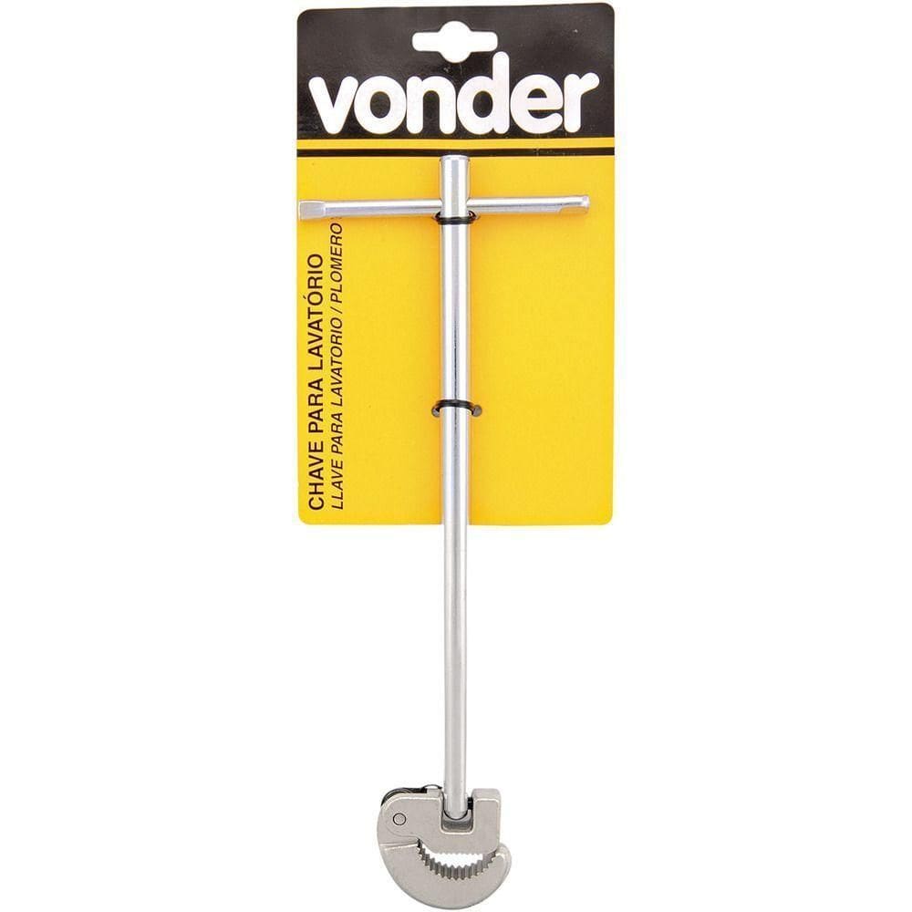 Chave Para Lavatório 11” Aço Carbono Cromado - Vonder