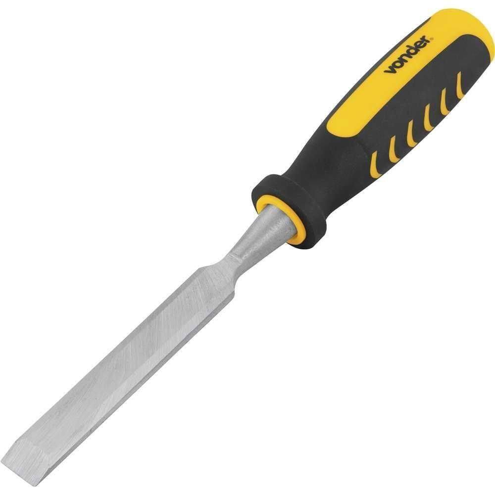 Formão Chanfrado 1.1-4” Aço Carbono Cabo Emborrachado Vonder