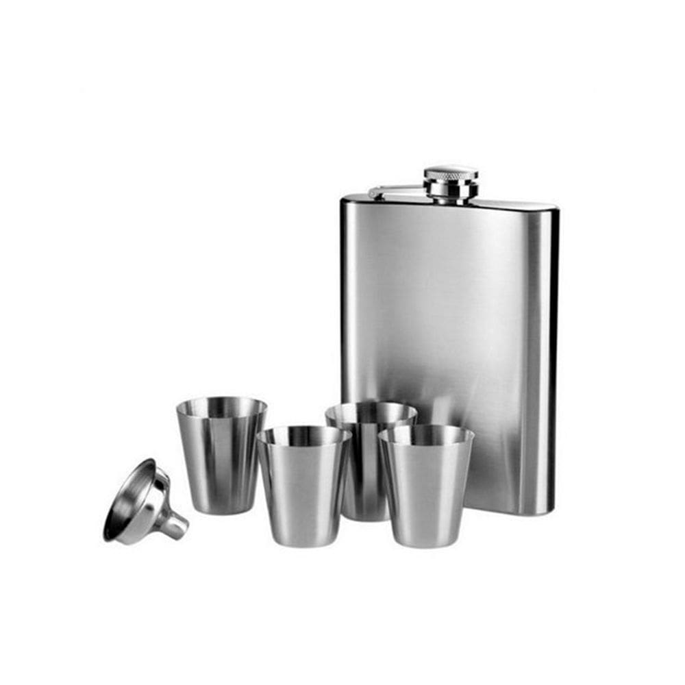 Kit Cantil e Copos Inox - 230ml - Funil Incluso