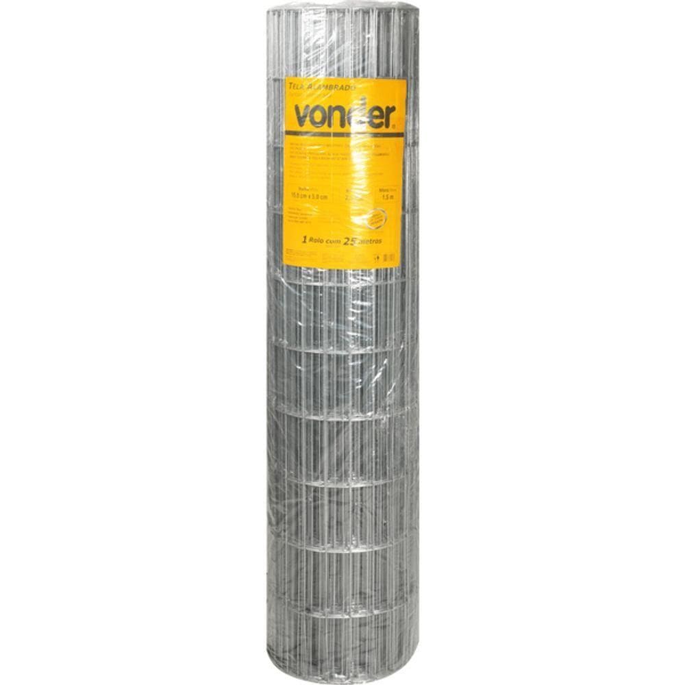 Tela Alambrado 150x50x2,3mm 1,5x25 Metros - Vonder