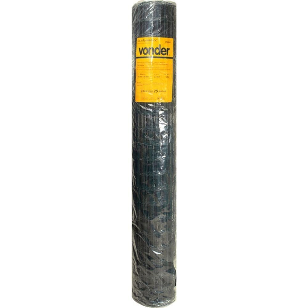 Tela Alambrado Verde 100x50x2,5mm 1,8x25 Metros - Vonder