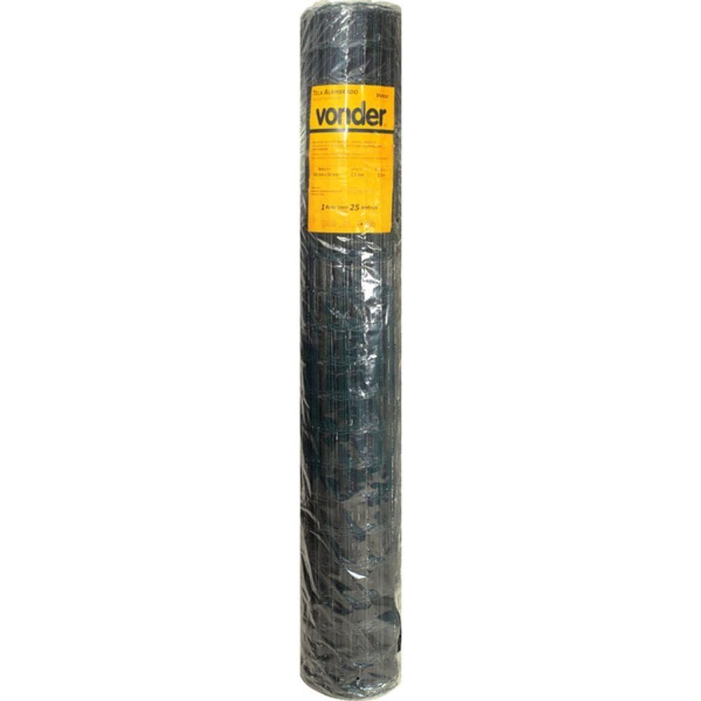 Tela Alambrado Verde 100x50x2,5mm 2,0x25 Metros - Vonder