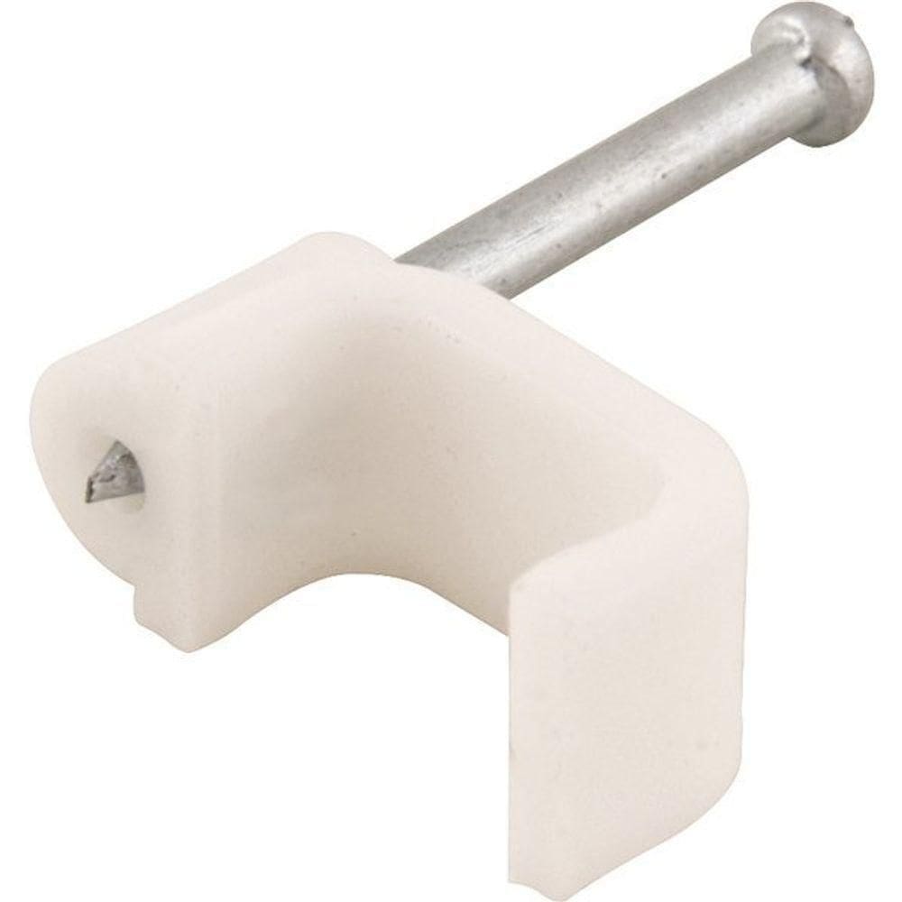 Grampo Para Fios 6mm² Branco Chato Com 100 Peças Vonder