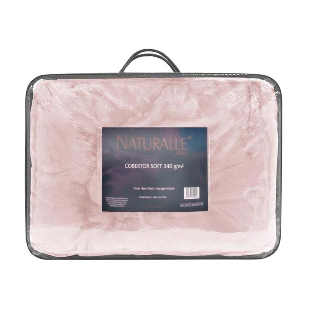 Cobertor Soft Queen 220X240Cm 340Gr Rosa Naturalle Fashion