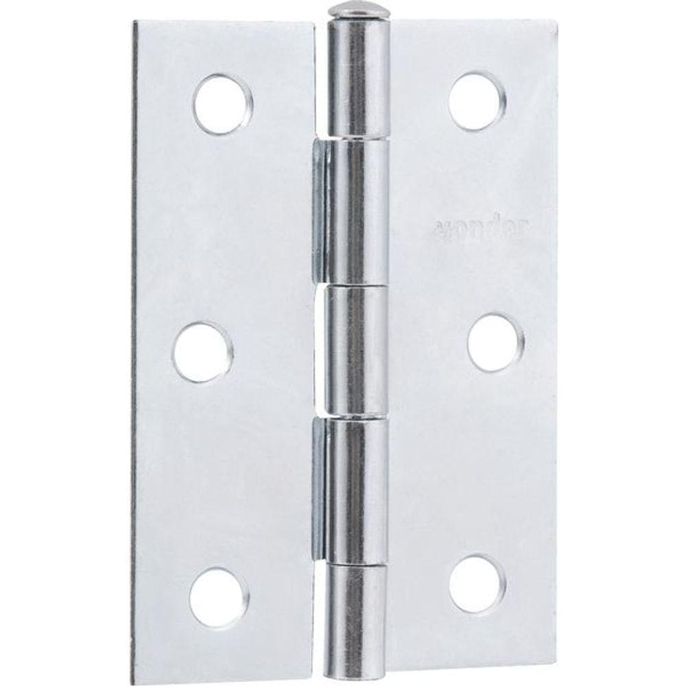 Dobradiça Para Porta 2.1-2 Aço Carbono Cromado Vonder
