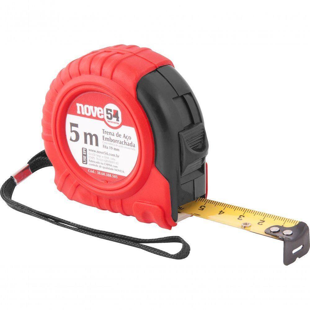 Trena Aço 5mx19mm Curta Emborrachada - Nove54