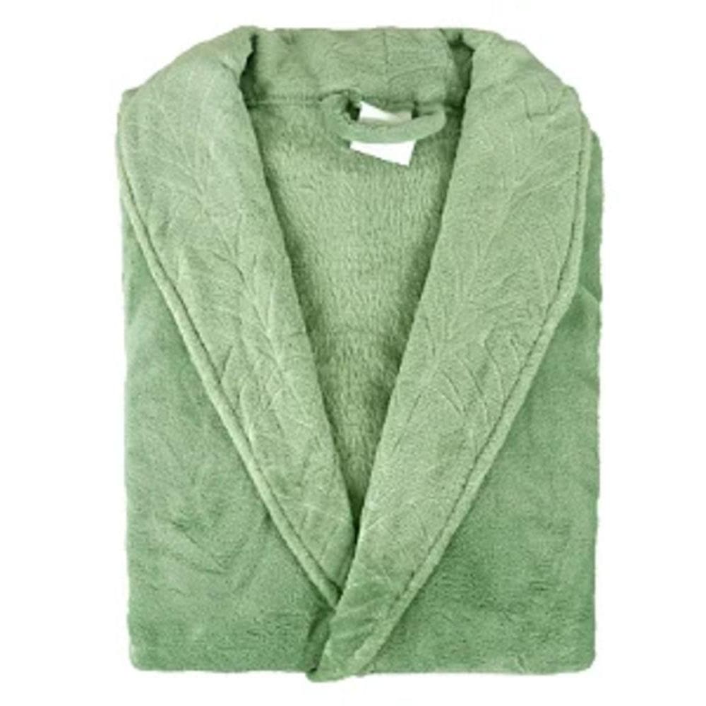 Roupão Microfibra Gola Texturizada Cidreira Tam Gg