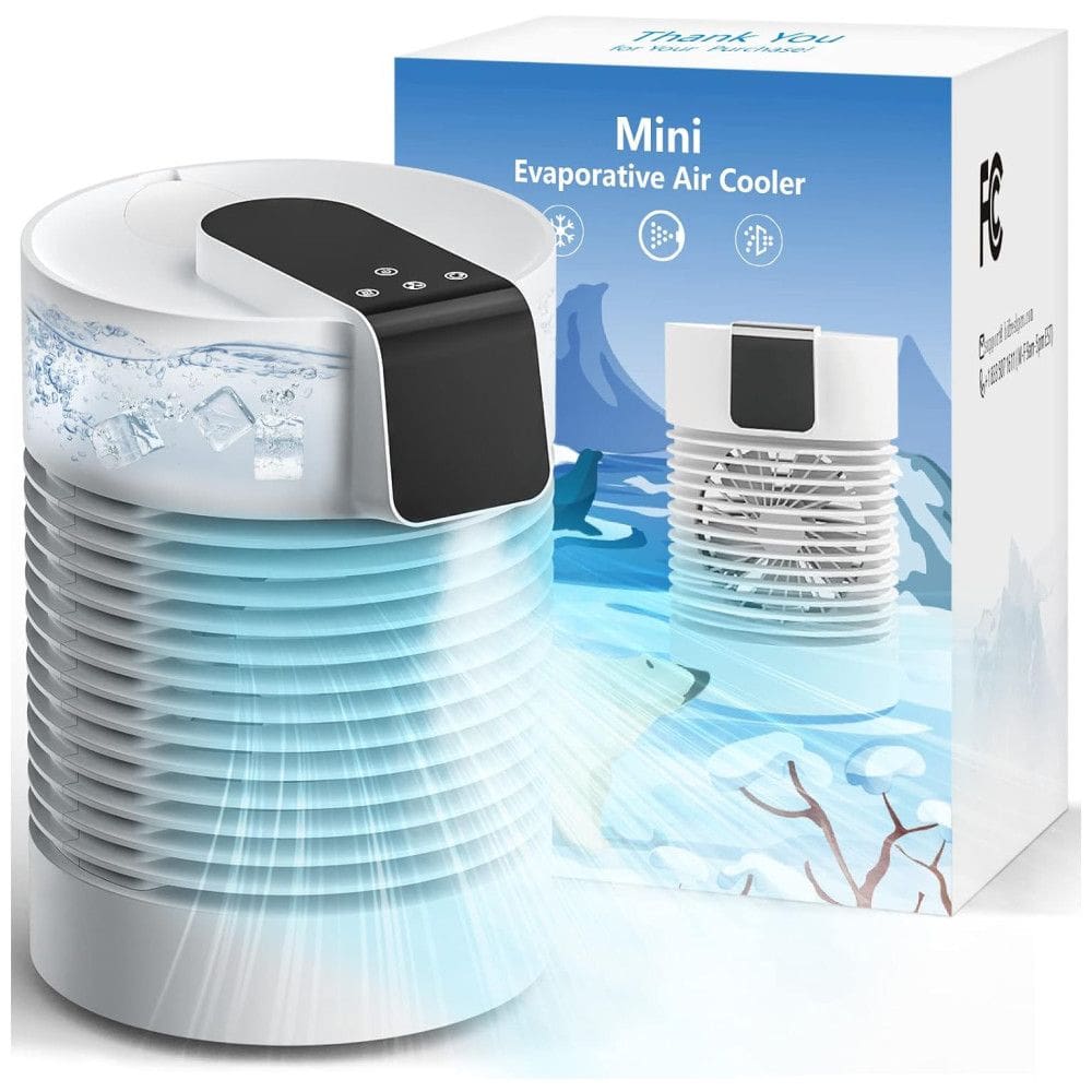 Climatizador de Ar Portátil de Mesa, 3 Velocidades, HIFRESH, Branco