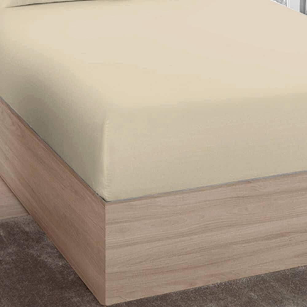 Lençol Avulso Queen Elástico Algodão Premium Kaki
