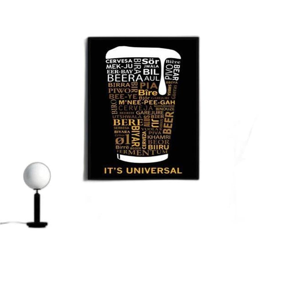 Quadro Decorativo Cerveja Universal 45x34cm - Madeira Branca