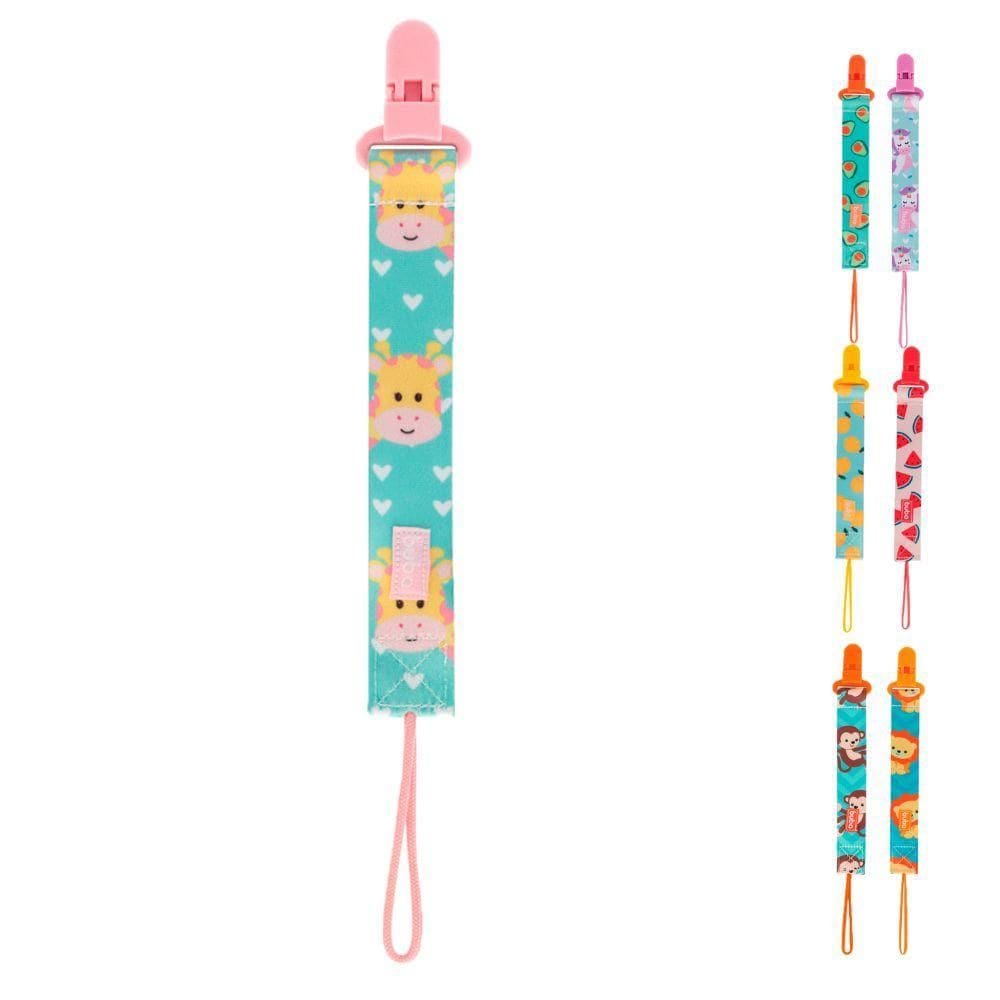 Prendedor Chupeta Infantil Estampado Bico Bebê Clipe Trava