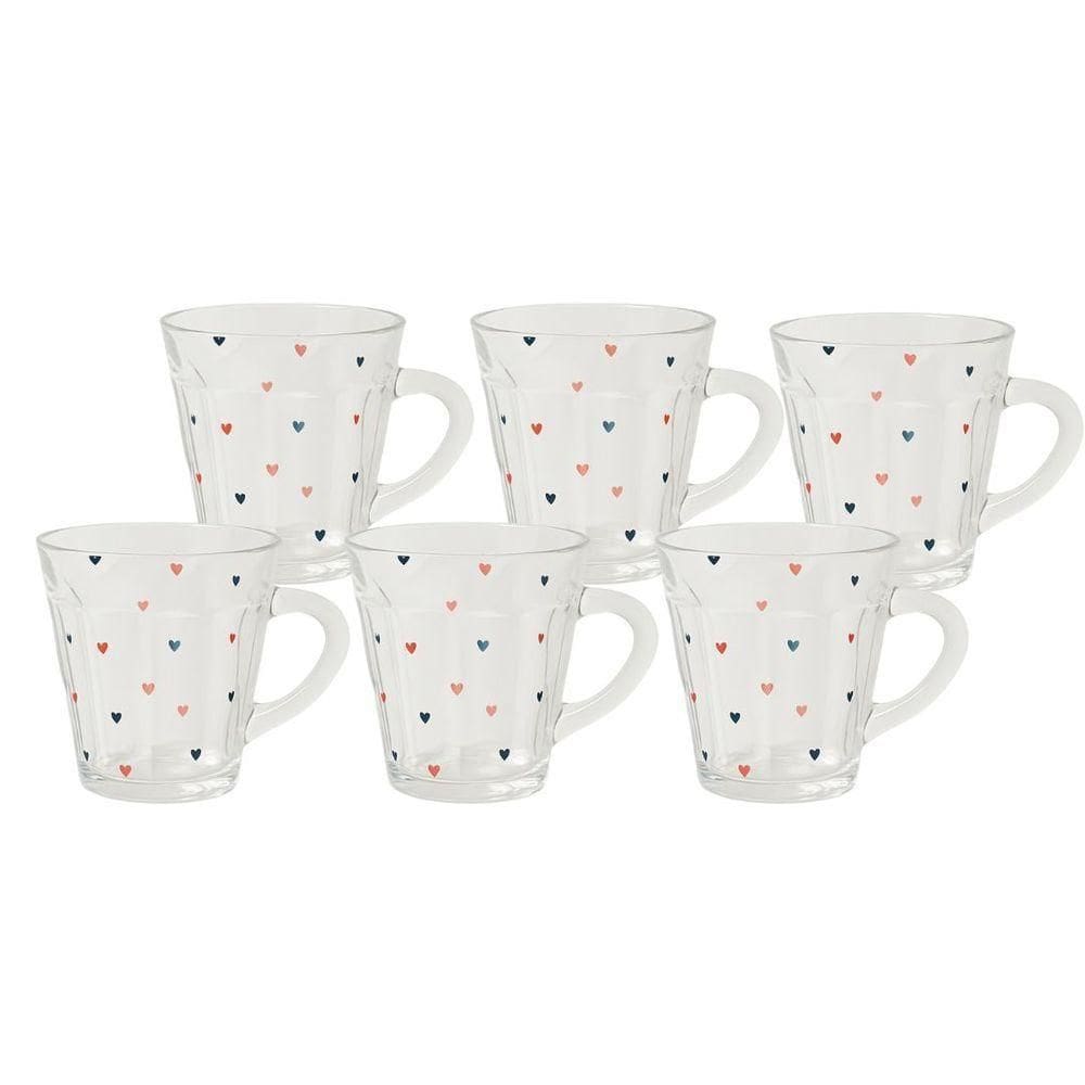 Jogo C/ 6 Xicaras De Vidro Transparente P/Café90ml