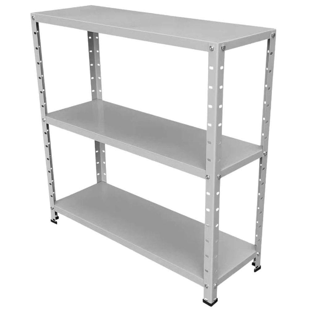 Prateleira Estante Armário Aço 3 Bandejas 60cm Romero Cinza