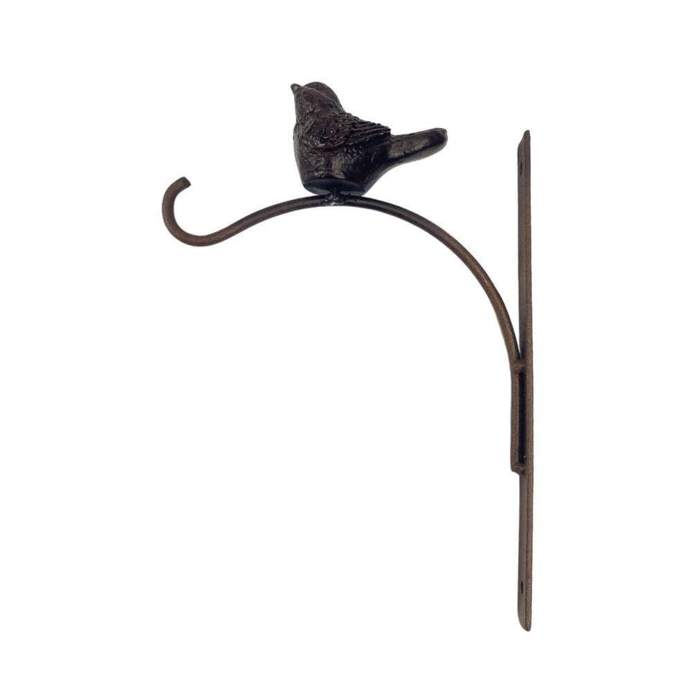 Suporte Simples Mão Francesa Pendurar Vaso Ferro Marrom Jardim Só Art`s
