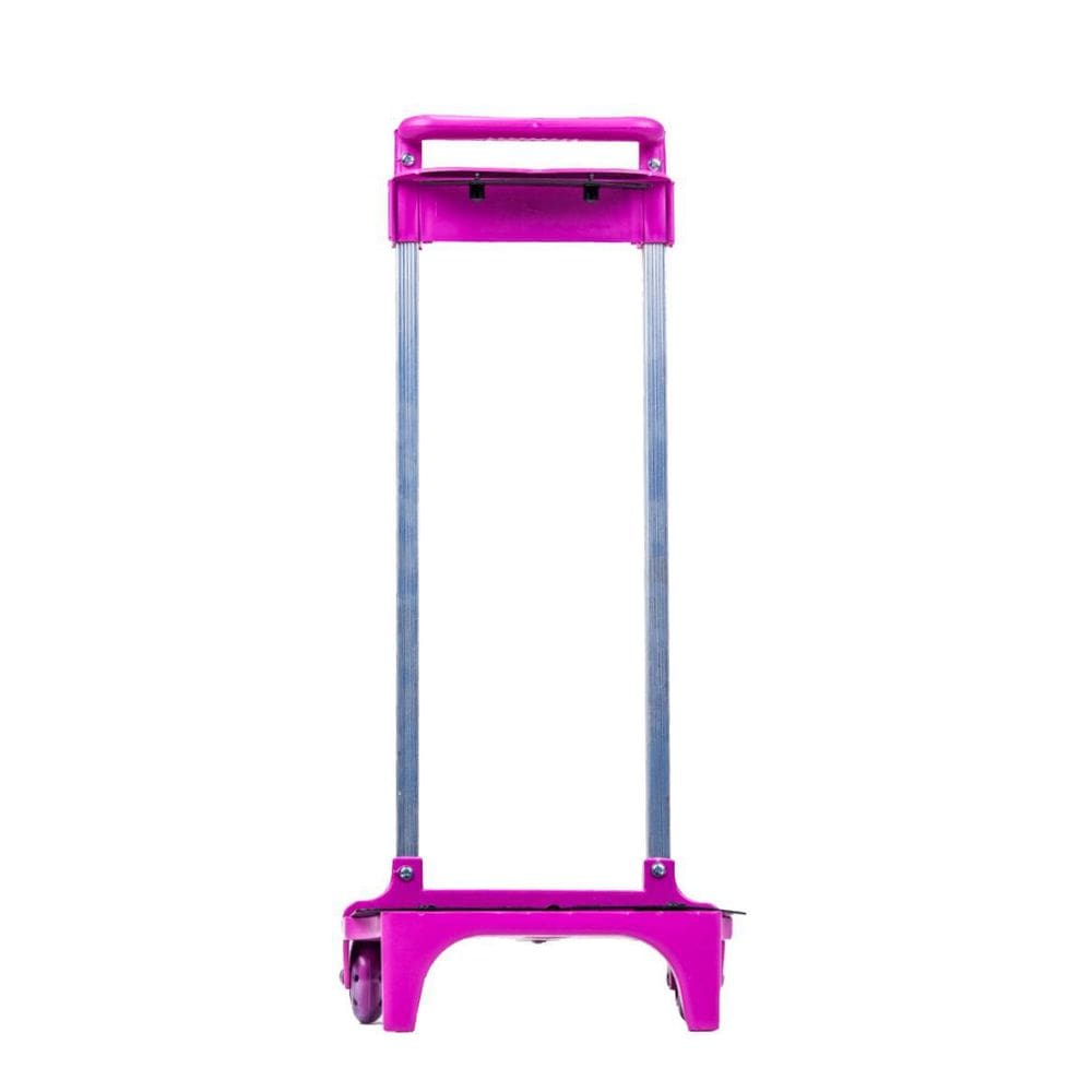 Suporte Carrinho Grande 40Cm Rodinha Mochila Escolar Rosa