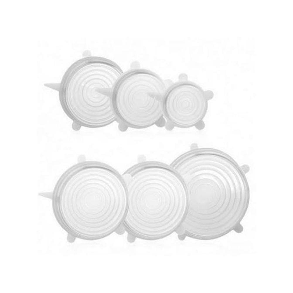 Tampa De Silicone Transparente - Jogo Com 6 Peças