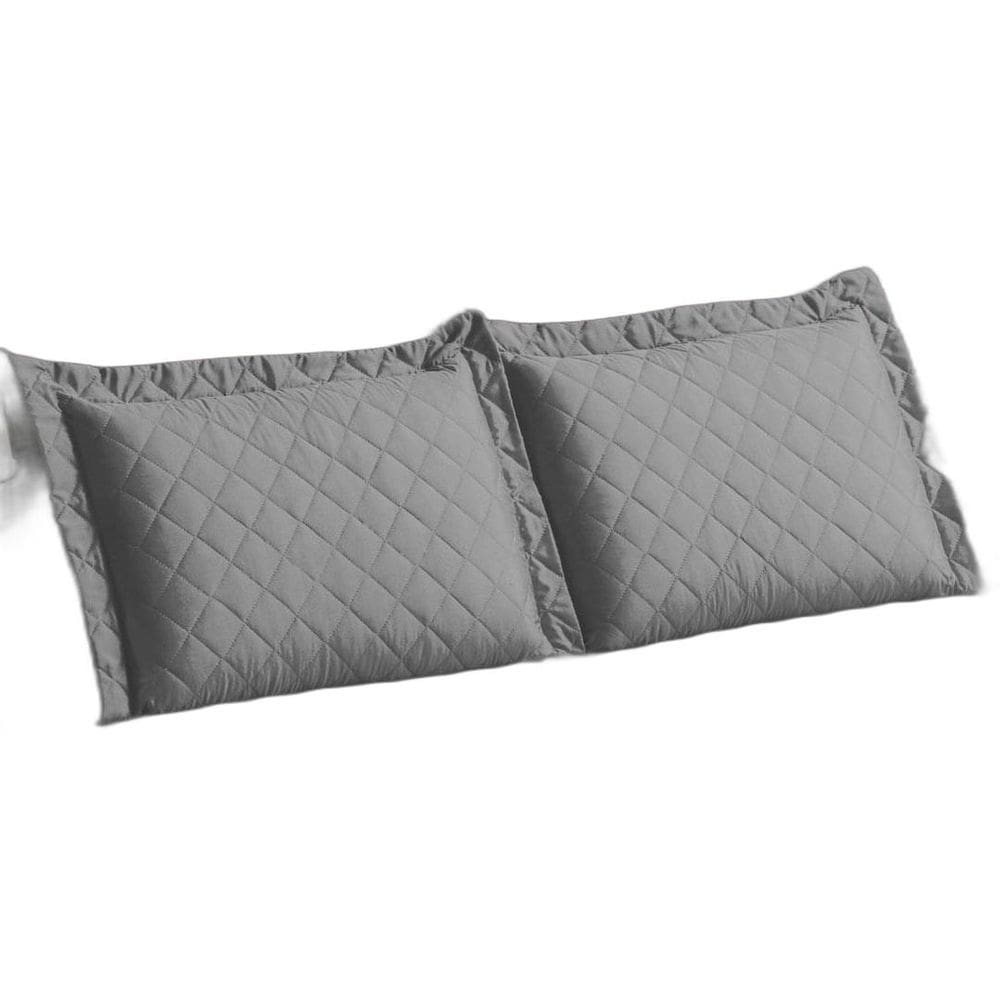 Kit 2 Porta Travesseiro Matelado Capa Protetetora Cinza