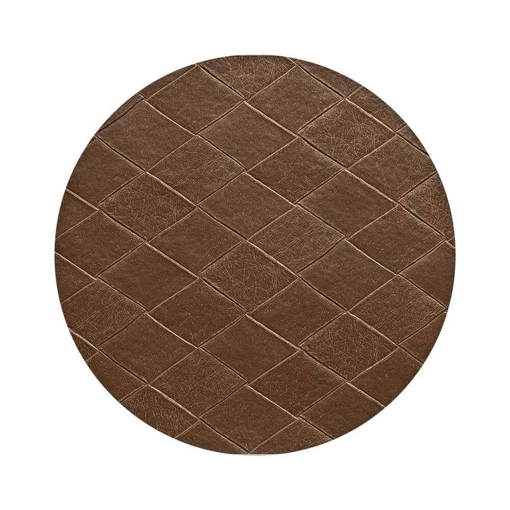 10 Jogo Americano Redondo Kori Caramelo Impermeável Pvc