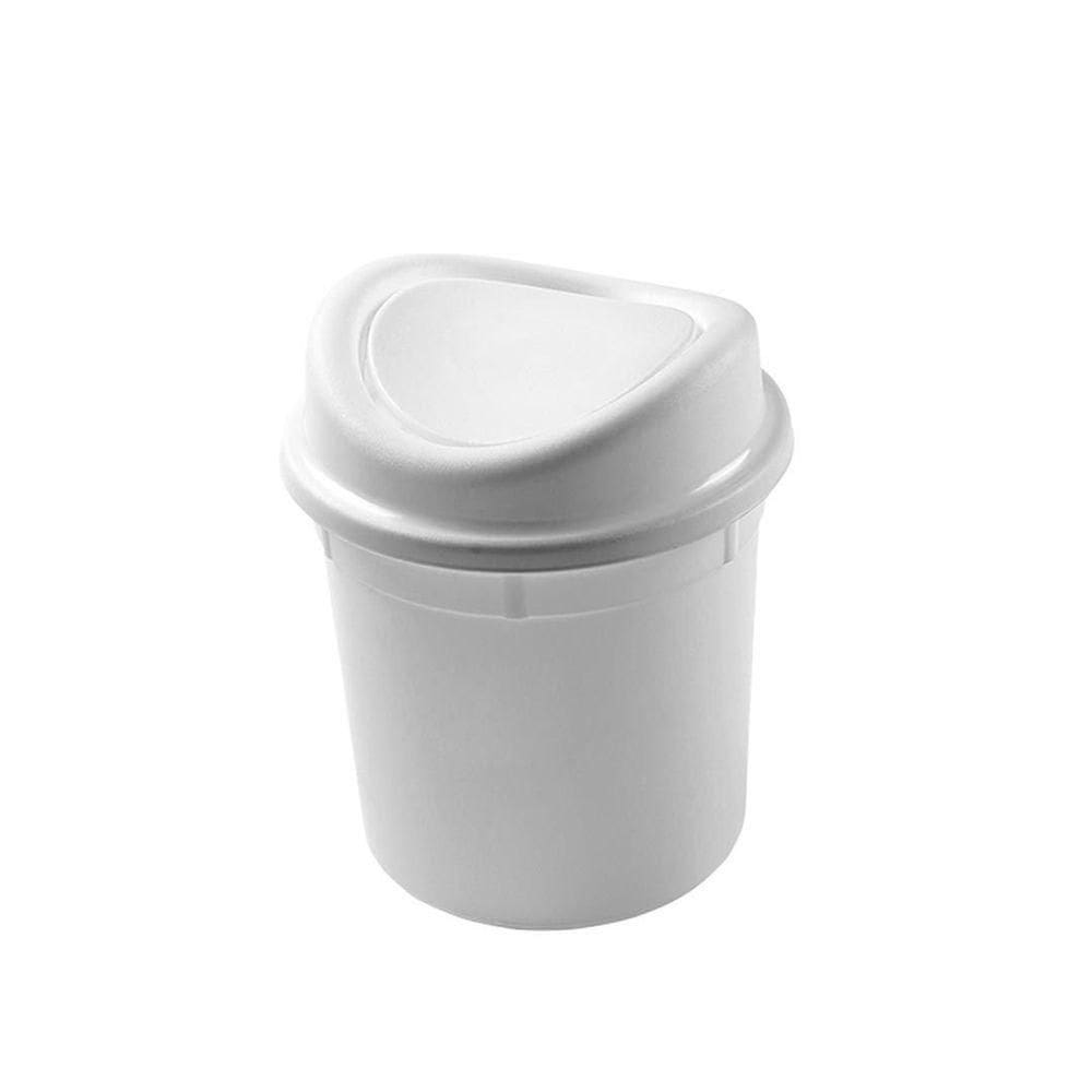 Lixeira Basculante 12 Litros Plasvale Branco