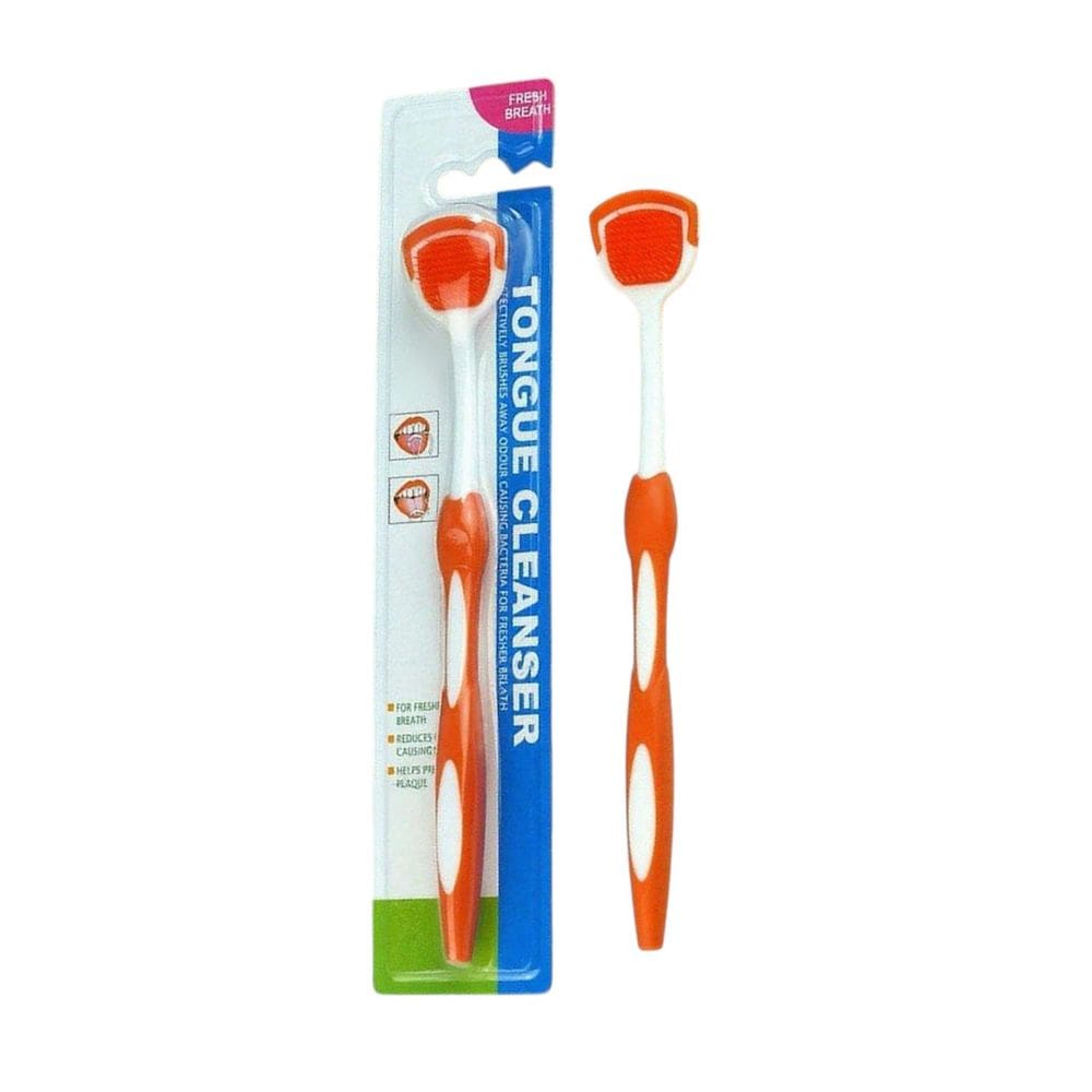 Escova De Limpeza De Borracha Para Língua - Laranja