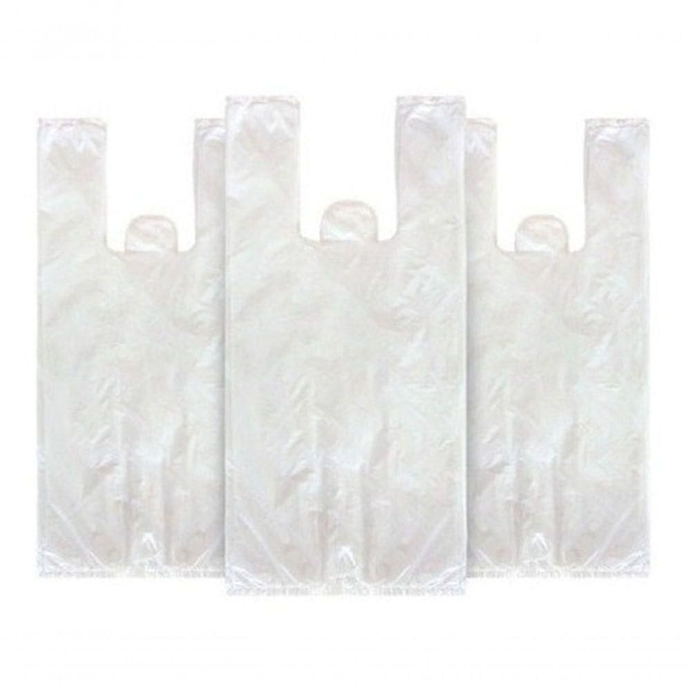 Sacola Plástica Reciclada 40x50 Branca 15kg