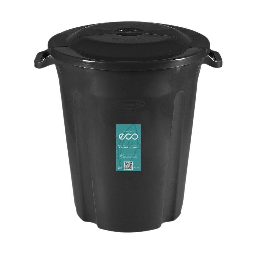 Lixeira 97l - Linha Eco Preto