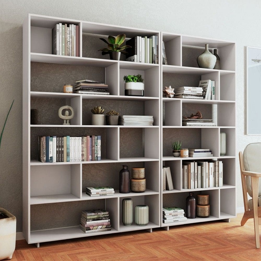 Estante para Livros 10 Prateleiras Branco Bke - Brv