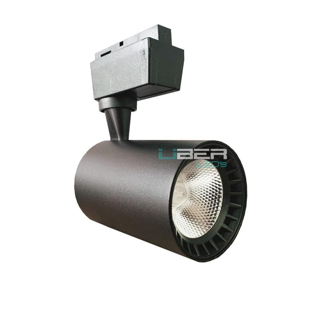 Spot Led Para Trilho 10W Preto 3000K Luz Amarela
