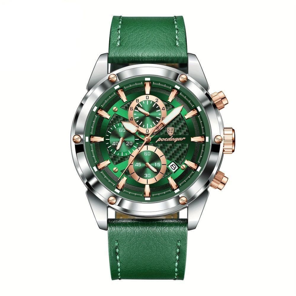 Relógio De Pulso Masculino Com Movimento Quartzo Design Esportivo Verde