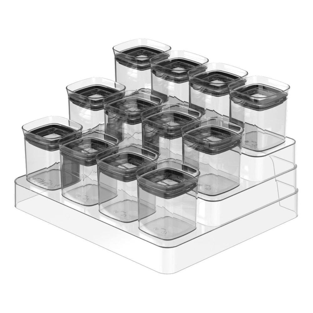 Organizador Porta Temperos 13 Peças Hermético Multinível Ou