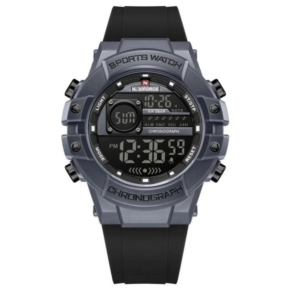 Relógio Multifuncional Masculino Digital Design Esportivo A Prova D´agua 3atm Preto Cinza