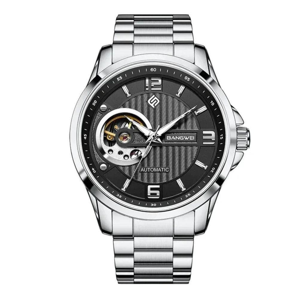 Relógio De Pulso Mecânicos Masculinos Marca Superior Luxo Automático Cinza