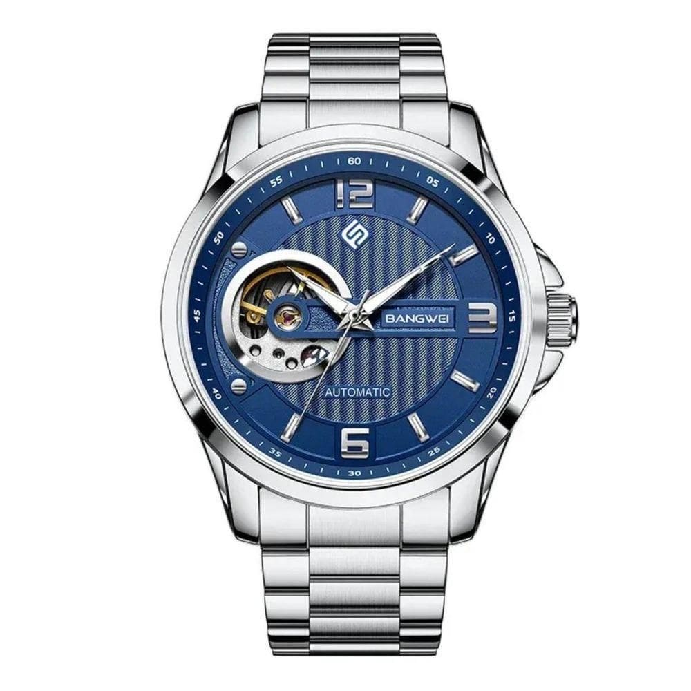 Relógio De Pulso Mecânicos Masculinos Marca Superior Luxo Automático Azul