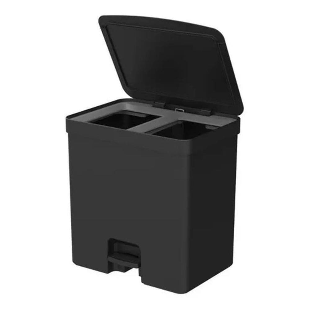 Lixeira De Pedal 20 Litros Duplo Compartimento Reciclagem