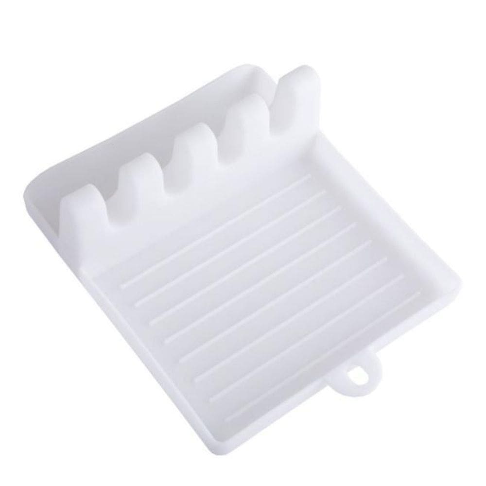 Suporte Descanso Apoio Para Colher Talheres Bancada Pia Branco