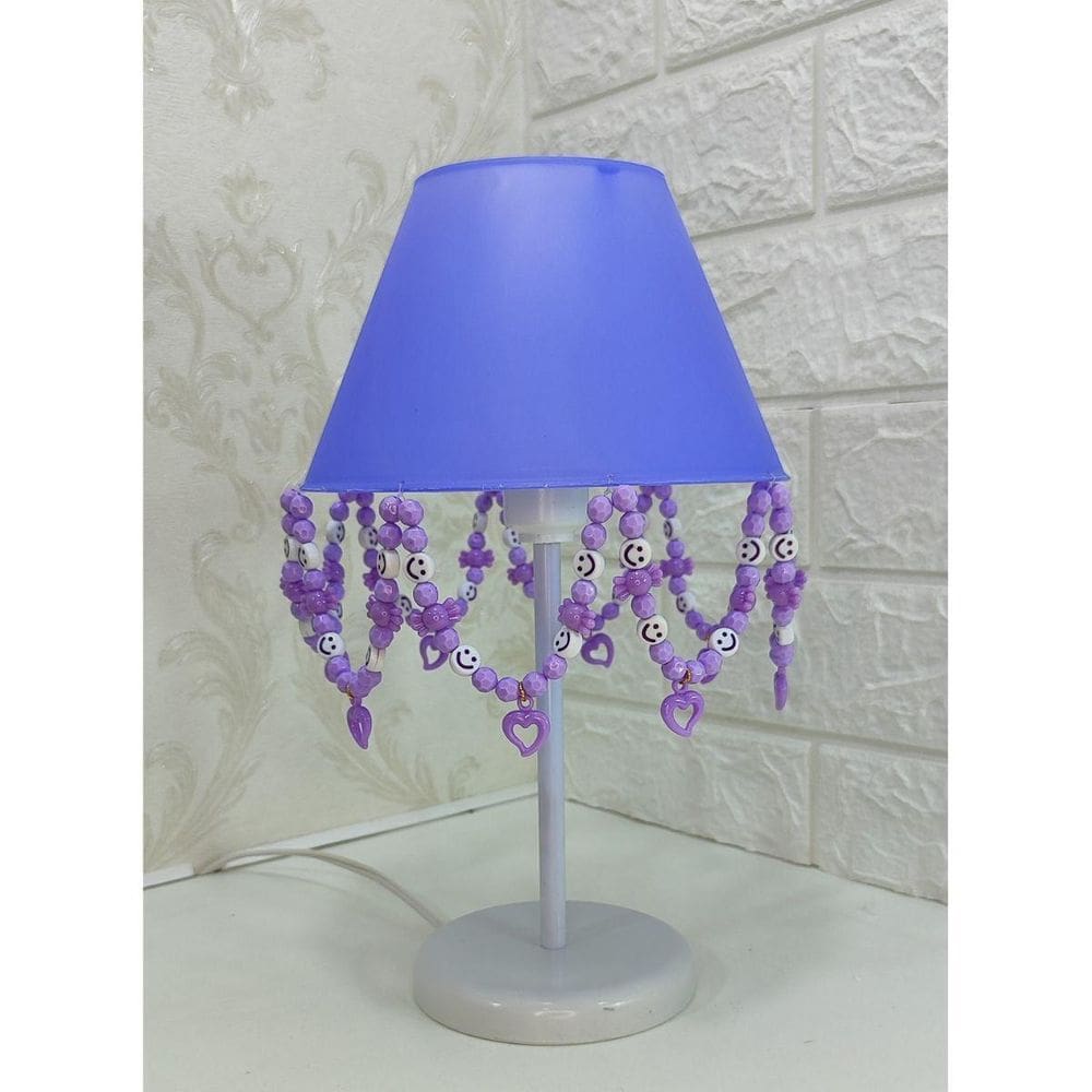 Luminária Infantil Decorar Quarto De Menina Pingentes Lilás