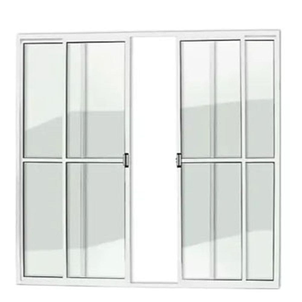 Porta Sacada 4 Folhas Aluminio Branco C/Trinco 2,10x1,50