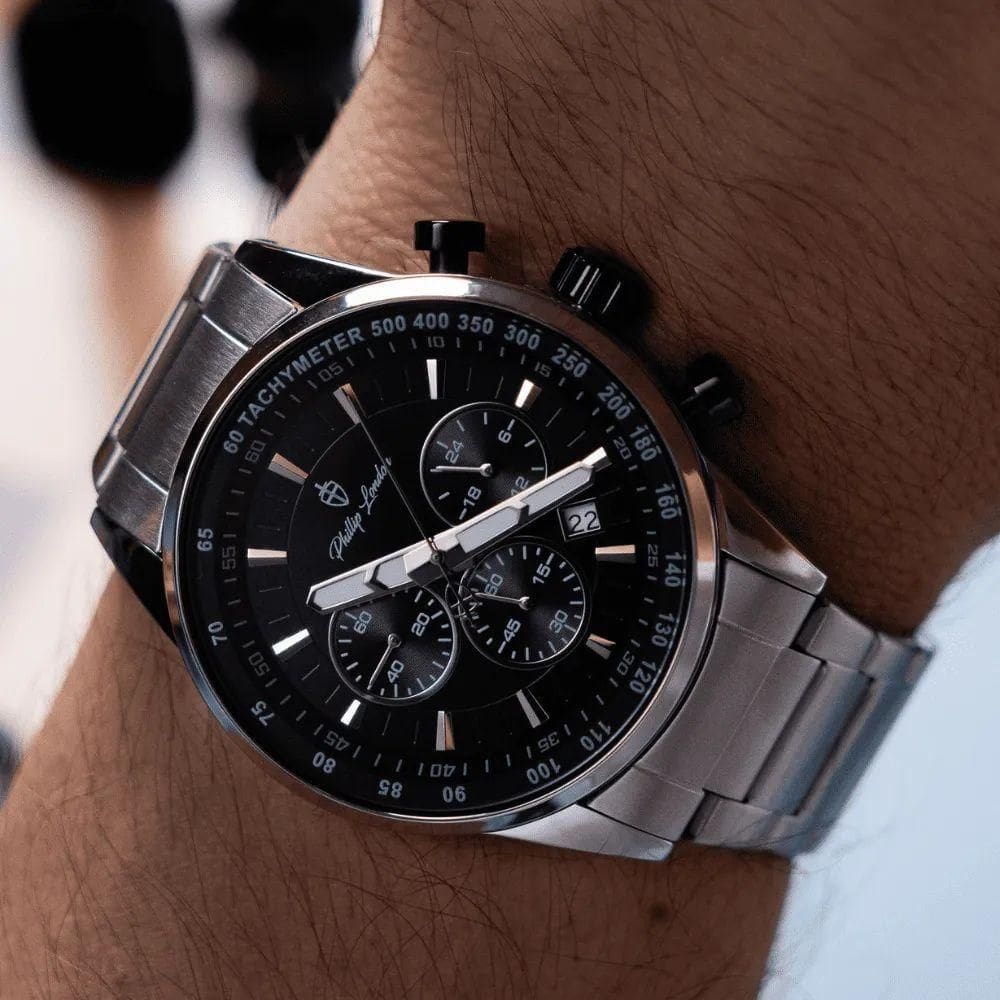Relógio Masculino Hazard Steel Silver Black | Extra