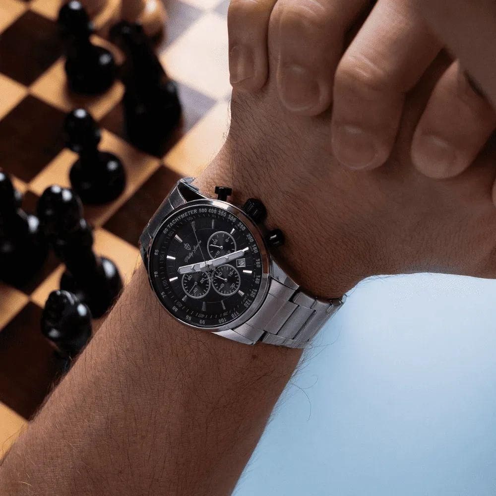 Relógio Masculino Hazard Steel Silver Black | Extra