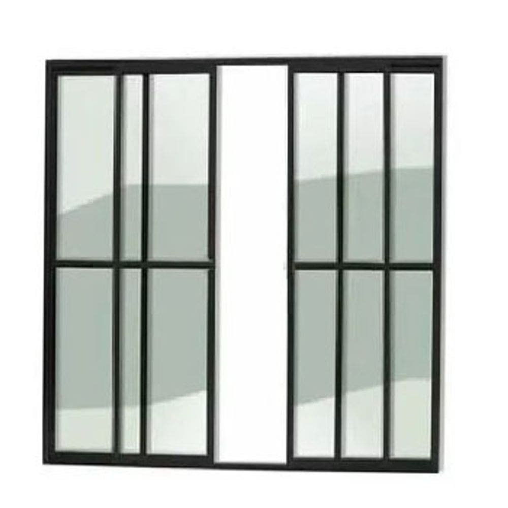 Porta Sacada 4 Folhas Aluminio Preto C/Trinco 2,10x1,50