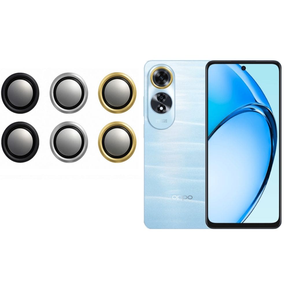 Película (Kit 02 Pçs) da Lente Câmera Lisa / Strass Para Oppo A60