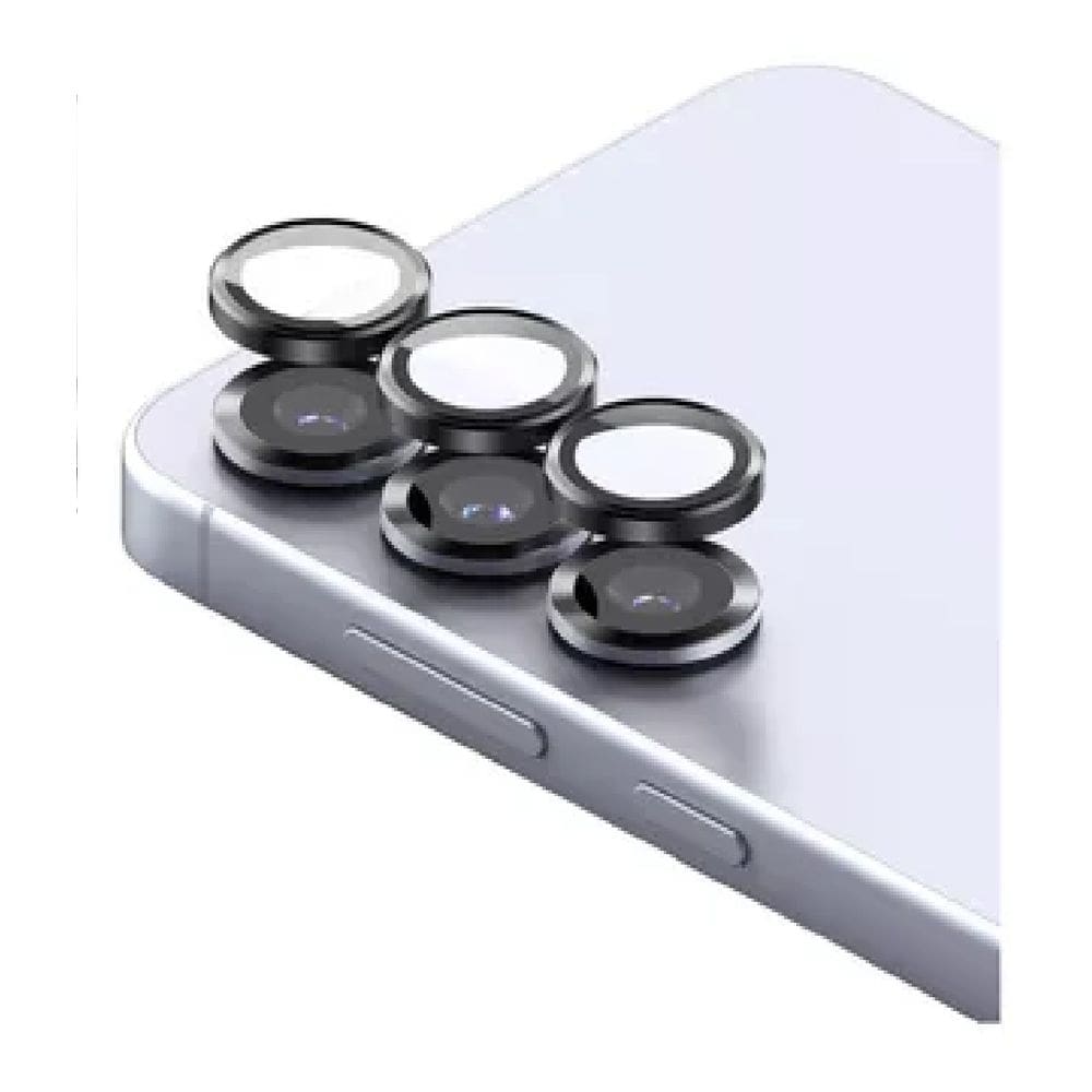 Película (Kit 03 Pçs) da Lente Câmera Lisa / Strass Para Samsung Galaxy S25 S24 Normal / S24+ Plus / S23 FE