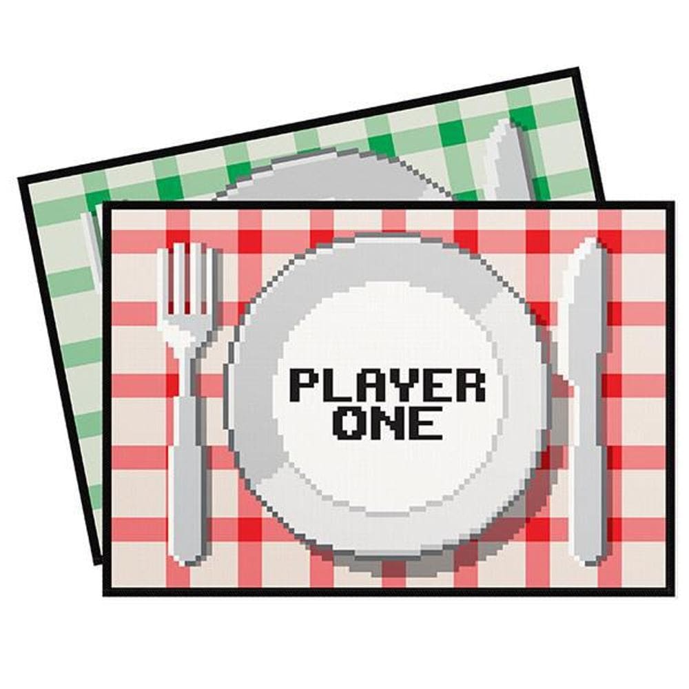 Kit 2 Jogos Americanos Player One E Two Cozinha Geek