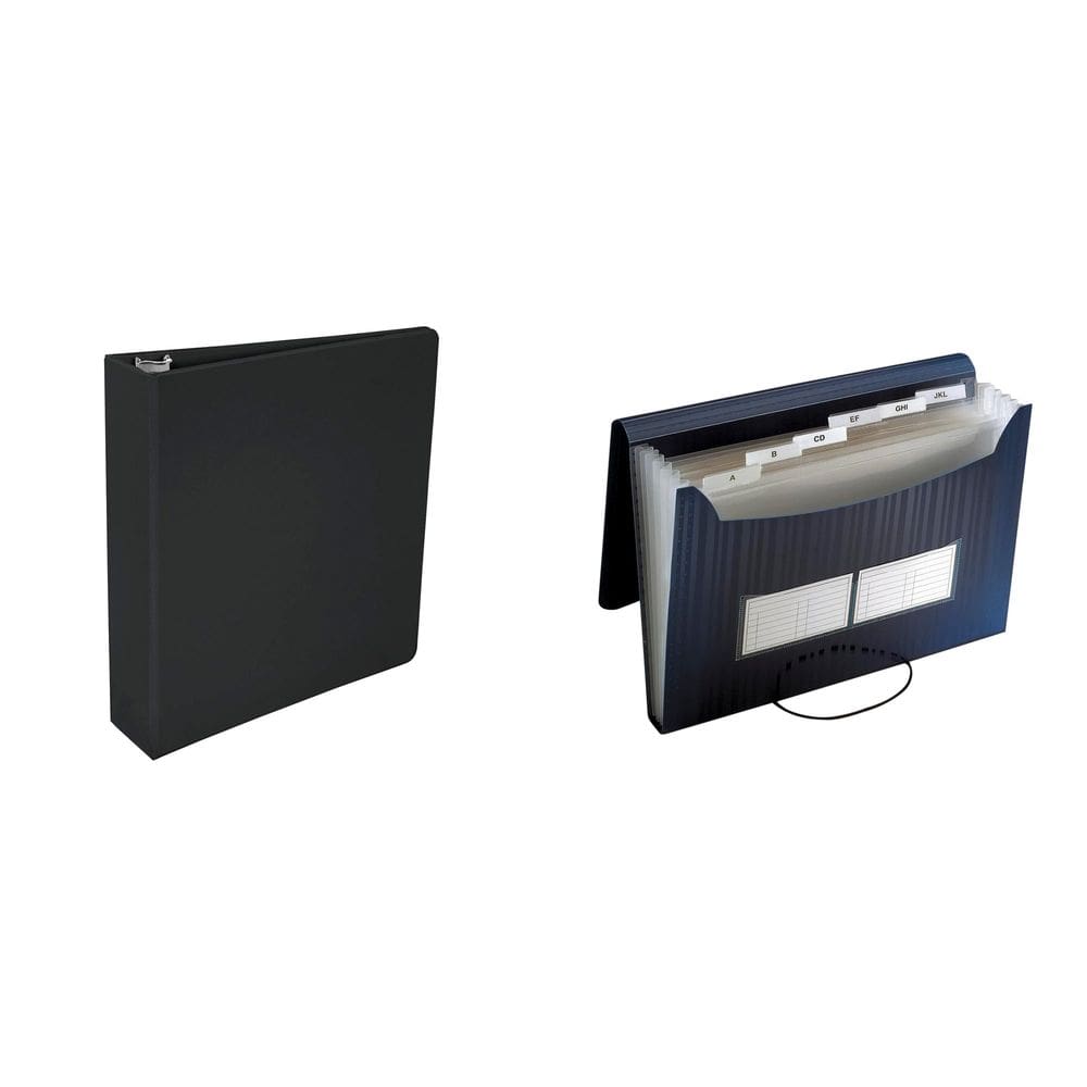 Kit de organização de documentos Casafoyer D-Ring Binder & File