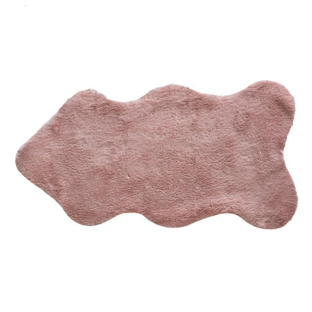 Tapete Pele De Coelho Formato Melody 47x90cm Jolitex Rosa