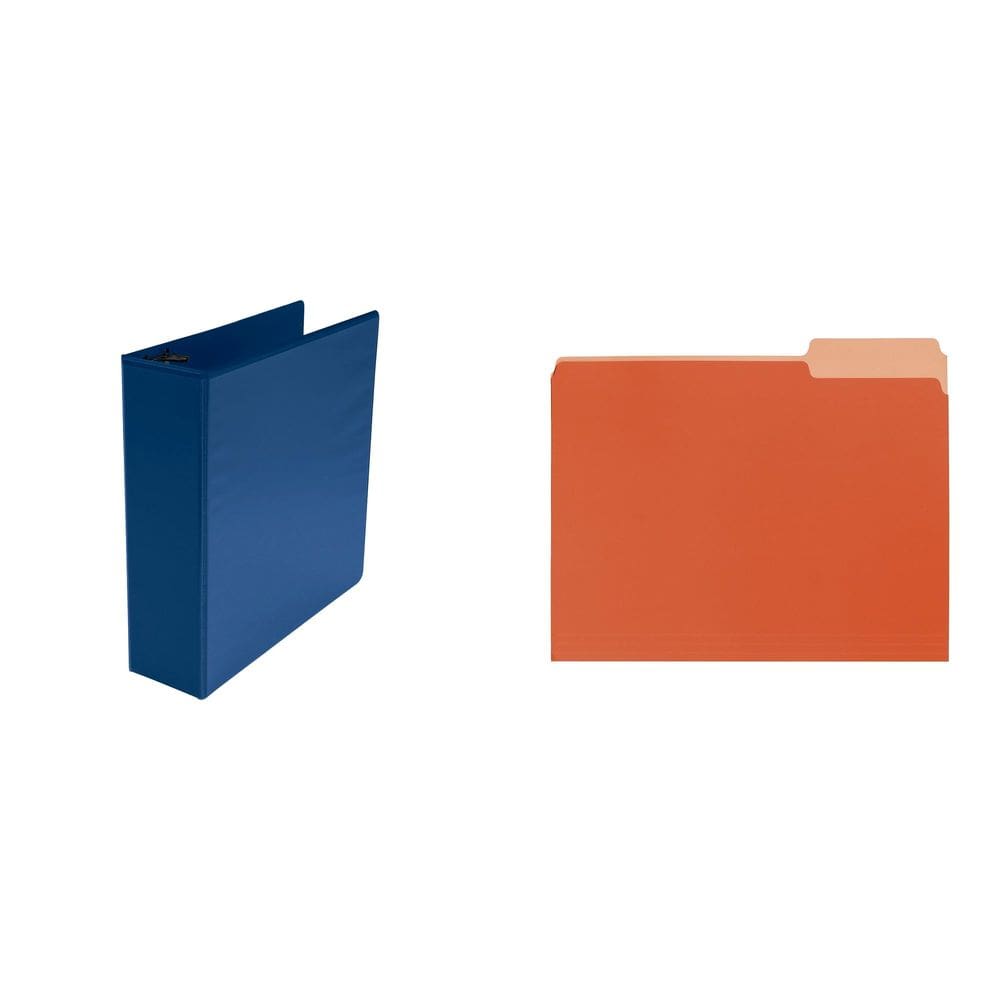 Kit combinado de organização de escritórios Casafoyer D-Ring Binder & File Folders