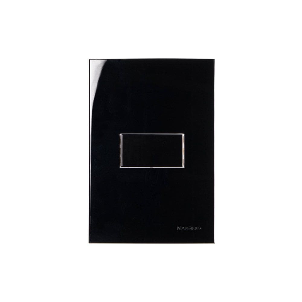 Interruptor Simples MarGirius Sleek 10A com Placa 4x2 Preto Ebony