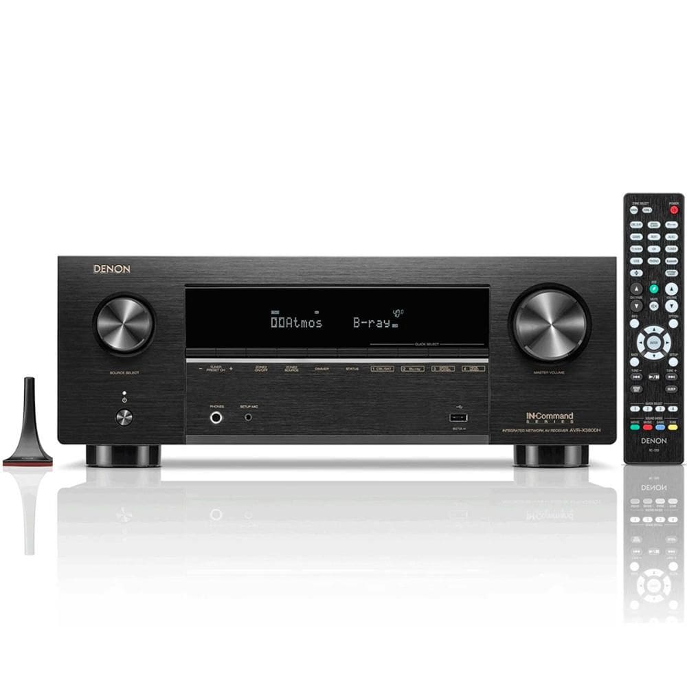 Receiver Denon AVR-X3800H 9.4ch WiFi Bluetooth 105W AV 8K Áudio 3D com HEOS integrado e Dolby Atmos